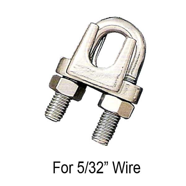 Us Cargo Control 5/32" Wire Rope Clip Stainless Steel Type 316 PCWRC532SS316 - main